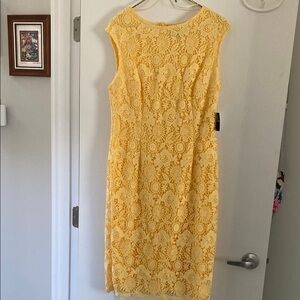 Liz Claiborne Yellow Sheath Midi Dress